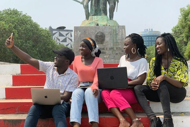 A code club for girls in Tema