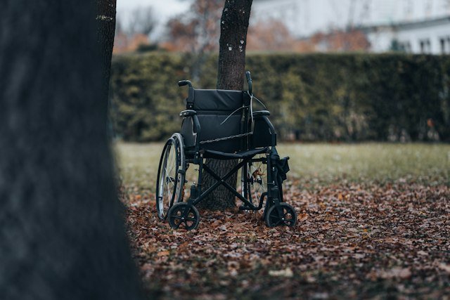 A new wheelchair and ramp for Grandma Abena